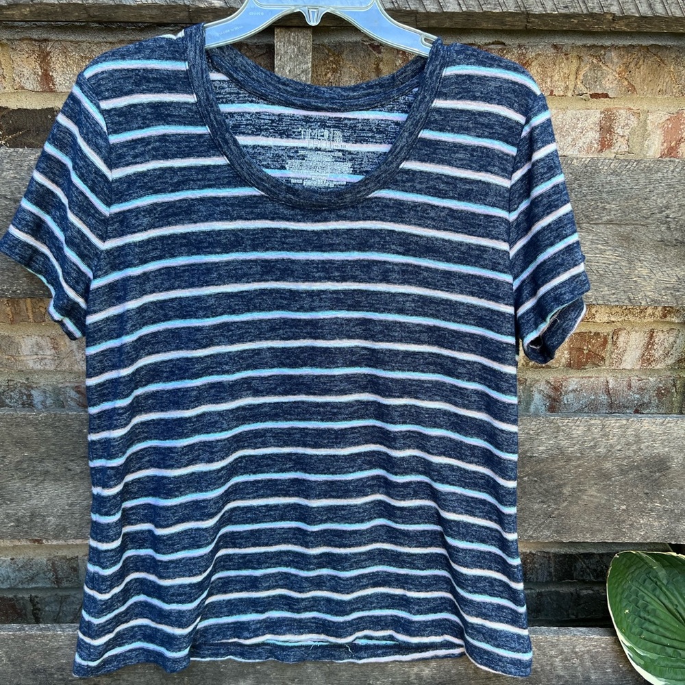 Blue short sleeve T-shirt